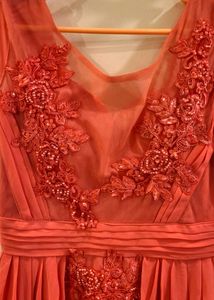 Coral Embellished Dress