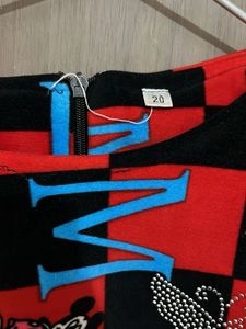 Branded exportCute Girls&#39; Red &amp; Black Dress