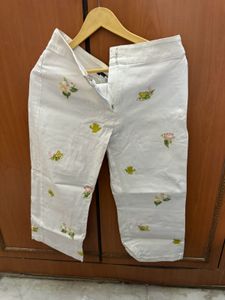 White Party Wear Work Capry