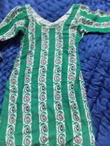 Green Printed Kurta Set