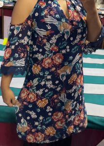 Pintrest Floral Cold Shoulder Dress