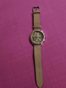 Elegant Beige Strap Watch