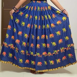Elephant Print Skirt (New)