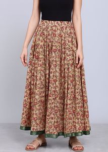 Floral Print Ethnic Skirt
