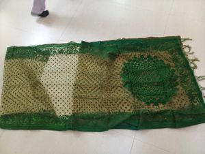 Green Printed saree