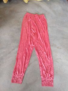 Vintage Pink Lace Trim Lounge Pants
