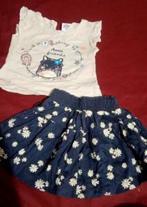 Baby Girl T-shirt Skirt Dress 6to12 Months