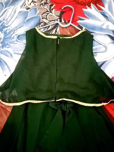 Elegant Green A-Line Dress