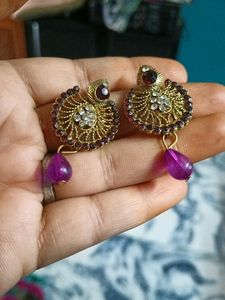 Purple Colour Earring