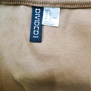 Brown Cropped Long Sleeve Top