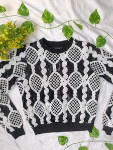 Reserved Lace Trim Top