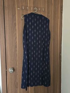 Navy Blue Formal Sleeveless AVAASA KURTI