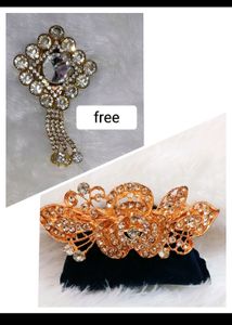 Jhumka With Hair Clutch Combo