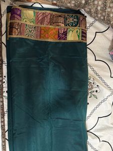 silk saree with brocade border