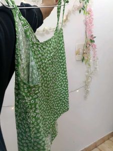 Floral Green Tank Top