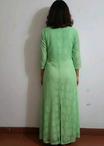 Green Flora long top