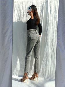 Trendyol Black Wide Leg Jeans Denim