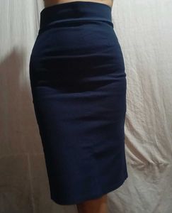 Navy Pencil Skirt