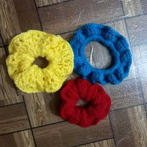 Colorful Handmade Scrunchies And Hairband