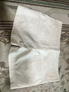 Denim White Shorts
