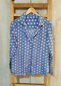 Polka Dot Button-Down Shirt size-36