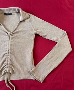 Trendyol Drawstring Full Sleeves Top