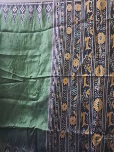 Khandua Pata Green Daily use Saree