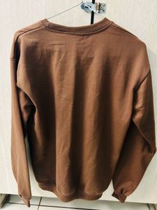 Brown Heart Print Sweatshirt