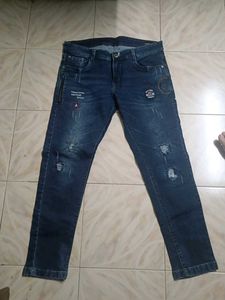 Stylish Distressed Denim Jeans