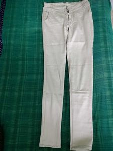 Cream Shine  High Waist Skinny Fit Jeans