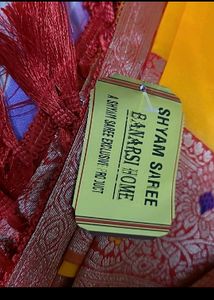 Yellow Saree With Red Border