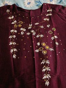 Embroidered Purple Kurti 💜