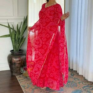 BRAND NEW BANDHANI PRINT KURTA DUPPATTA SET(S)