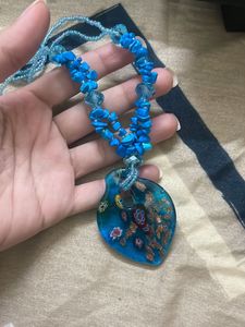 Blue Chip &amp; Murano Glass Jewelry Set