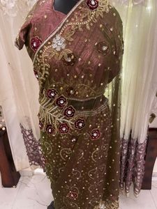 Embroider ready to wear saree