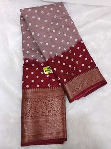 Beautiful Bandhani Akruti Manglam Silk Saree 💫 |