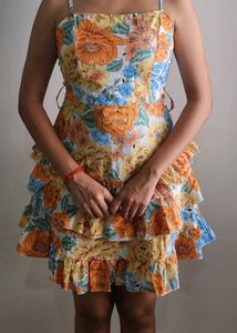 Floral Ruffle Mini Dress