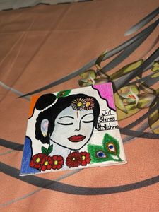 Handmade Krishna Canvas Art