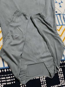 Women Solid Grey Rayon Kurta