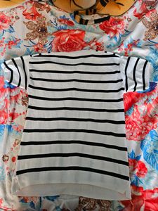 White Lines Stretchable Shirt