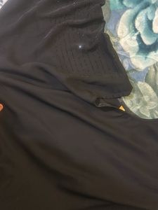 Black Sheer Sleeve Abaya