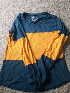 Mustard Yellow With Dark Green T Shirt