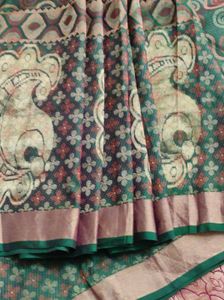 Green And Maroon Pure Silk Saree