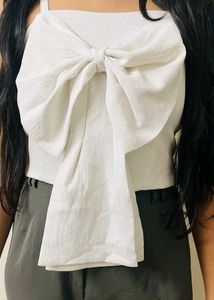 White Bow Tank Top