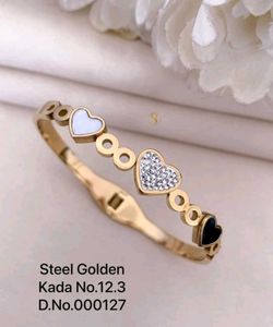 Heart Charm Bangle Anti Tarnish