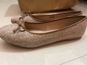Woven Ballet Flats with Bow