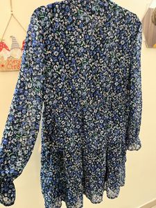Blue Floral Dress - Zudio
