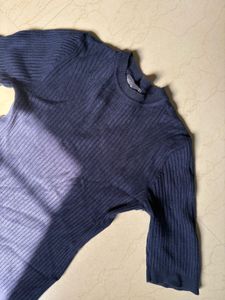 Navy blue Ribbed top