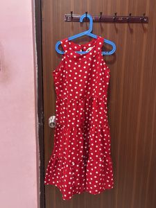 Red Polka Dot Girls Dress