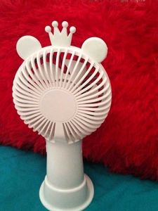Cute White Rechargeable Fan